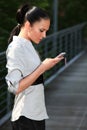 Girl with cell phone mobile Royalty Free Stock Photo