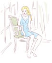 Girl on a chair