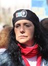 Girl with a Che Guevara hat Royalty Free Stock Photo