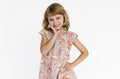 Girl Cheerful Studio Portrait Concept Royalty Free Stock Photo