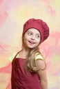 Girl in chef hat and apron Royalty Free Stock Photo