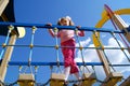 The girl on a children's playground