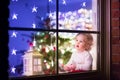 Girl at Christmas eve Royalty Free Stock Photo