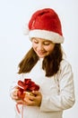 Girl with christmas present