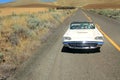 Girl in Classic 1960 Ford Thunderbird Convertible Royalty Free Stock Photo