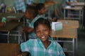 Girl in classroom, paramaribo,