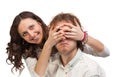 Eyes closed hands Royalty Free Stock Photo