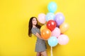 Girl with colored balloons Royalty Free Stock Photo