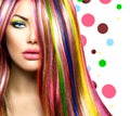 Girl with Colorful Dyed Hair