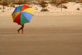 Girl with an colorful umbrella