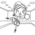 Girl coloring page Royalty Free Stock Photo