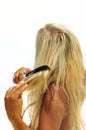 Girl Combing Long Hair