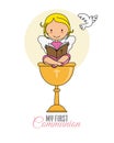 Girl communion card