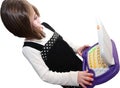 Girl With Computer/ Isolated Royalty Free Stock Photo