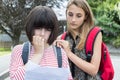 Teenage Girl Consoles Friend Over Bad Exam Result Royalty Free Stock Photo