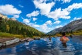 Girl in Conundrum Hot Springs