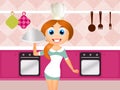 Girl cooks