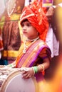 Girl in costume of Indian historic figure