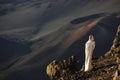 The girl at craters of Haleakala.