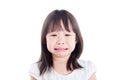 Girl crying over white background Royalty Free Stock Photo