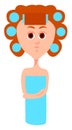 Girl with curles, illustration, vector Royalty Free Stock Photo