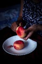 Girl Cutting Flat Peach