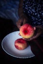 Girl Cutting Flat Peach