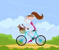 Girl cycling