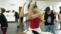 Girl in a dance class at a studio