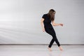 Girl dancer in movement.