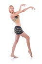 Girl dancing belly dance Royalty Free Stock Photo