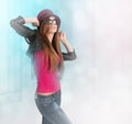 Girl dancing in a nightclub Royalty Free Stock Photo