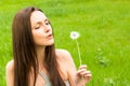 Girl with dandelion