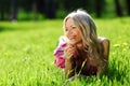 Girl with dandelion