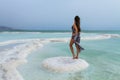 Girl at the Dead Sea Royalty Free Stock Photo