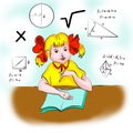 Girl decides mathematics