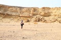 Girl in desert Royalty Free Stock Photo