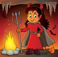 Girl in devil costume image 2