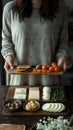 Girl dinner - The essence of it is simplified dinners, including plates of appetizers. Carefully lay out the ingredients