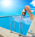 Girl diving