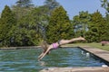 Girl Diving Pool Royalty Free Stock Photo