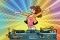 Girl DJ club party youth lifestyle Royalty Free Stock Photo