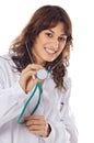 Girl doctor with stethoscope