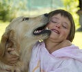 Girl and dog Royalty Free Stock Photo