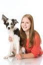 Girl with dog Royalty Free Stock Photo