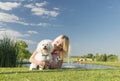 Girl and dog Royalty Free Stock Photo