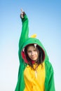 Girl dragon kigurumi with dreadlocks Royalty Free Stock Photo