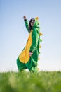 Girl dragon kigurumi Royalty Free Stock Photo