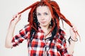 Girl with dreadlocks