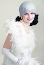 Retro flapper style woman Royalty Free Stock Photo